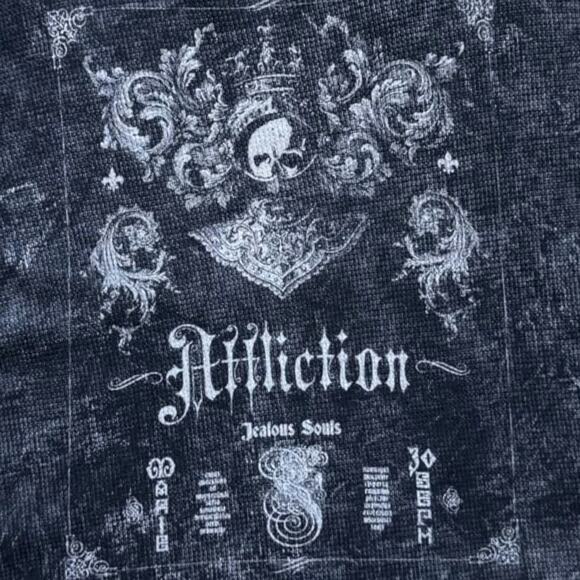 Affliction Blue/Gray Long-Sleeve Top | Size XXL - Picture 4 of 4